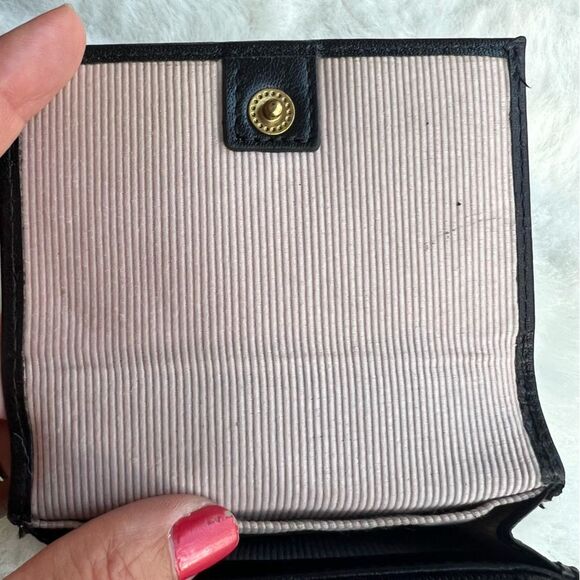 MARGOT NY Black Fold-over Leather Wallet - Picture 5 of 10